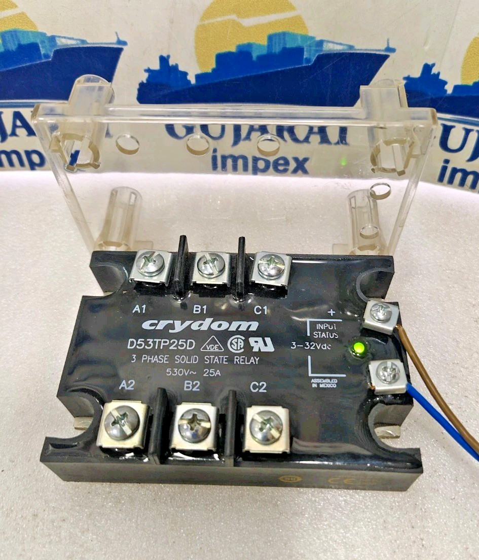 Crydom D53TP25D 3-Phase 25A 530V 3-32 VDC Control Solid State Relay D5TJ1008