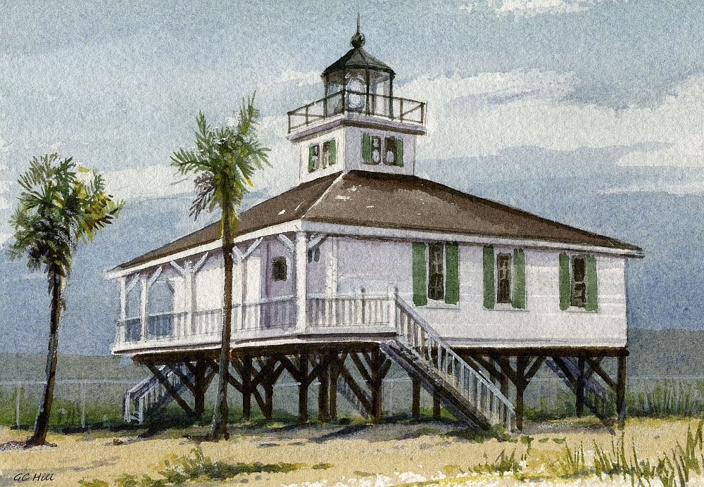 Port Boca Grande Lighthouse Gasparilla Island, Florida. Gerald Hill Notecards