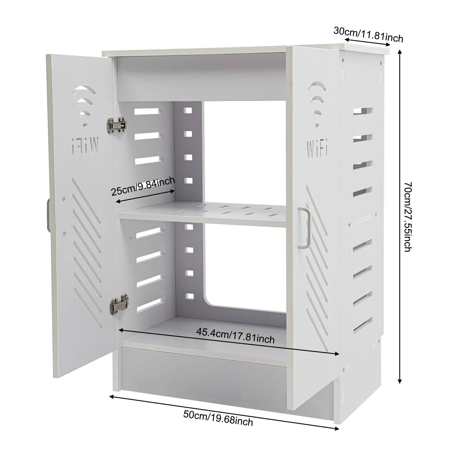 WiFi Router Storage Cabinet, Floor Standing Router Decorative Storage Box