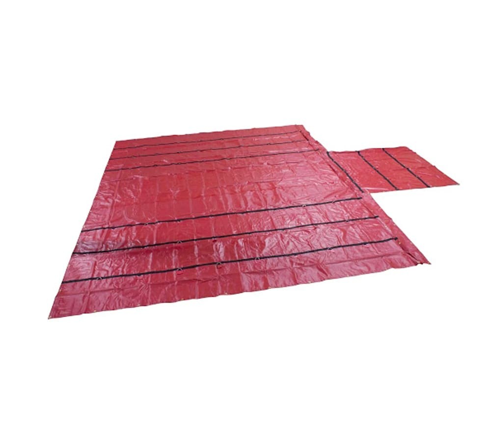 Flatbed Truck Tarps Combination 18oz/14oz Lumber Tarp 24x27 (8' Drop) - Red