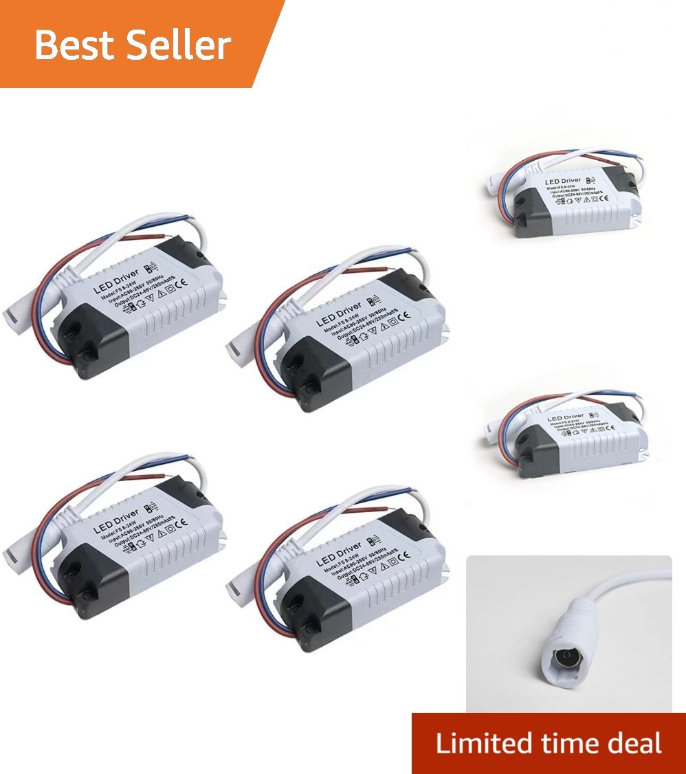4 pcs LED Driver 8/12/15/18/21W Power Supply Dimmable Transformer Waterproof ...