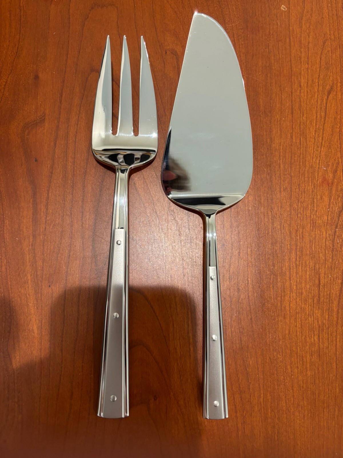 Reed & Barton TRIO MATTE - pie server and meat serving fork - NEW