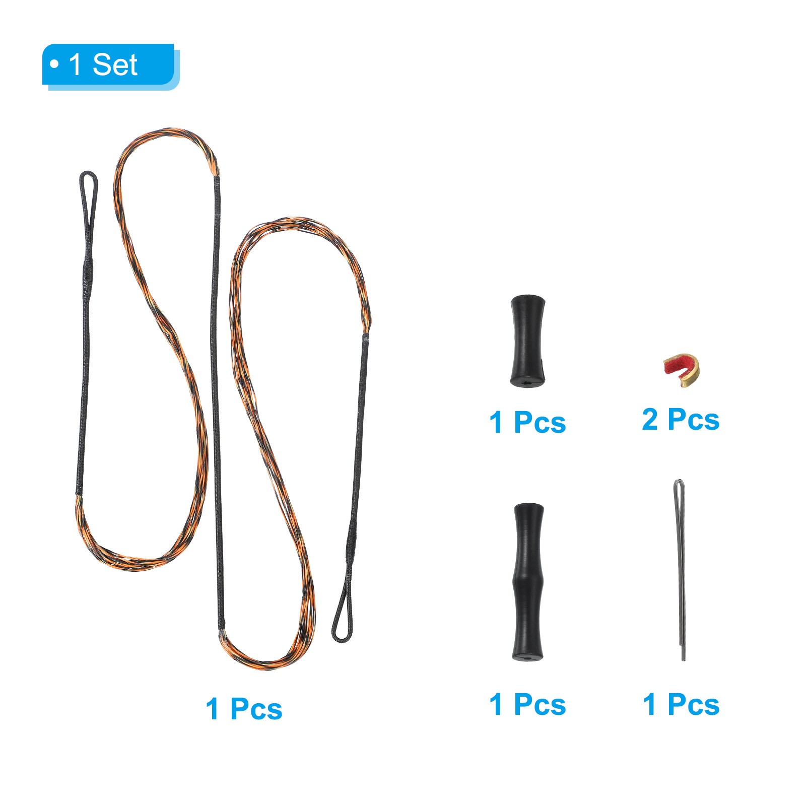 14-Strands Bow String Replacement for AMO 62" Recurve Bow String Black Brown