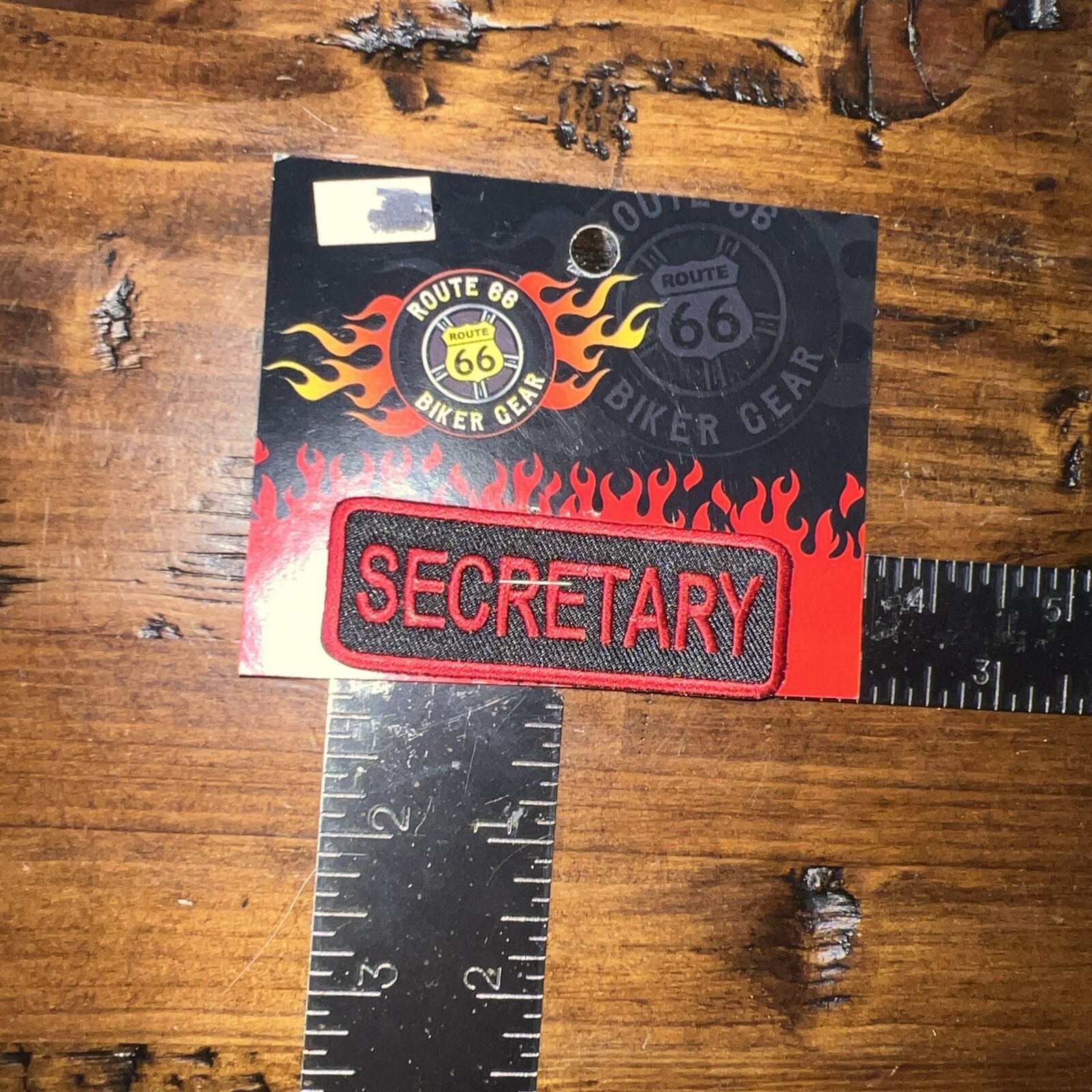 Secretary Black & Red 3” Officer Patch