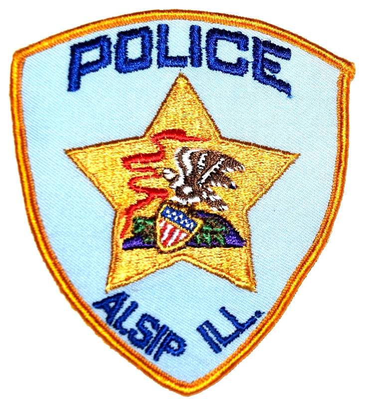 ALSIP – POLICE - ILLINOIS IL Sheriff Police Patch STATE SEAL EAGLE CREST BANNER
