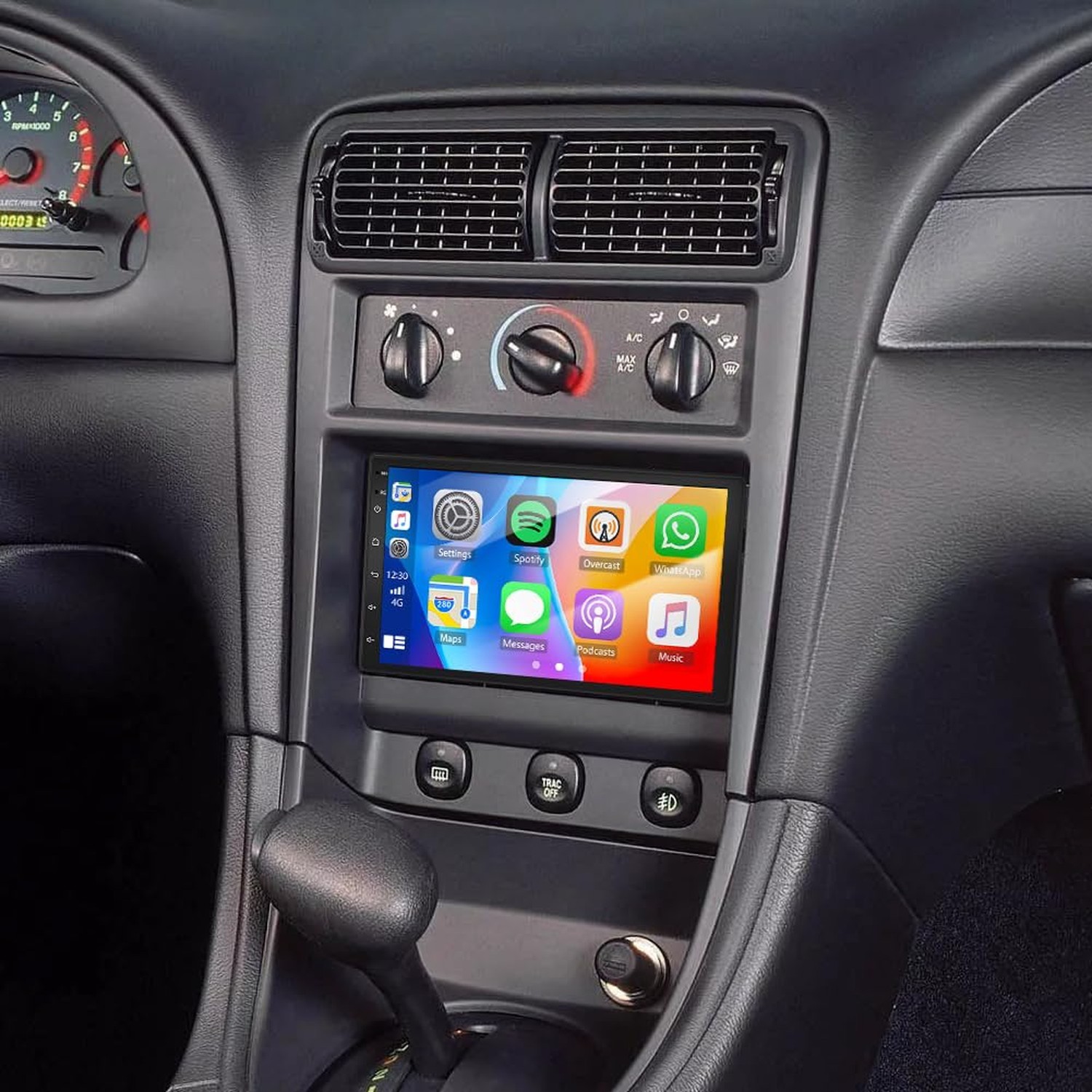 Android 13 Double Din Car Stereo Upgrade for 2001-2004 Ford Mustang Great Rad...
