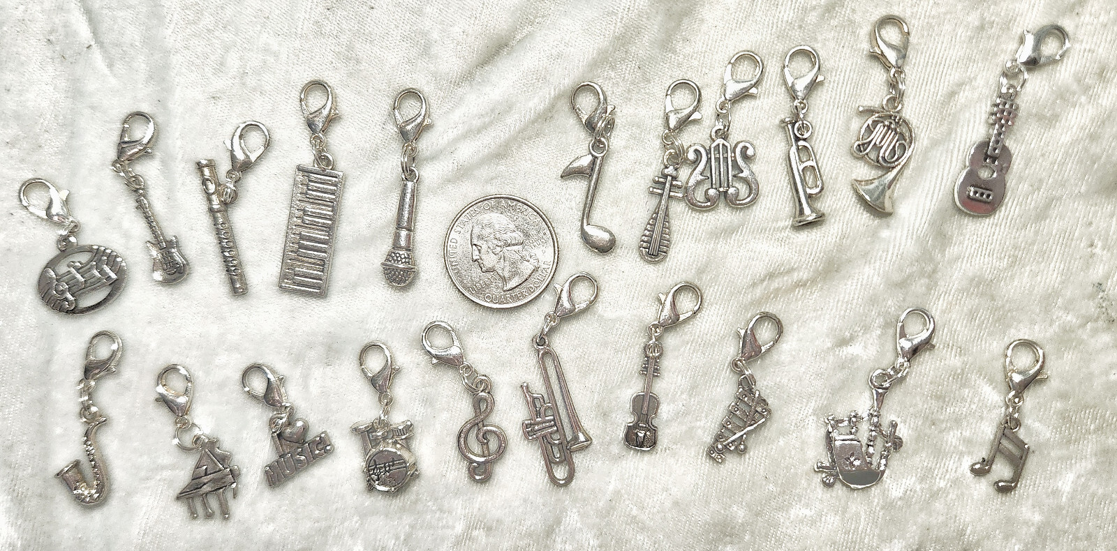 Music Clip Charms for Backpack Purse Zipper Stocking Stuffers