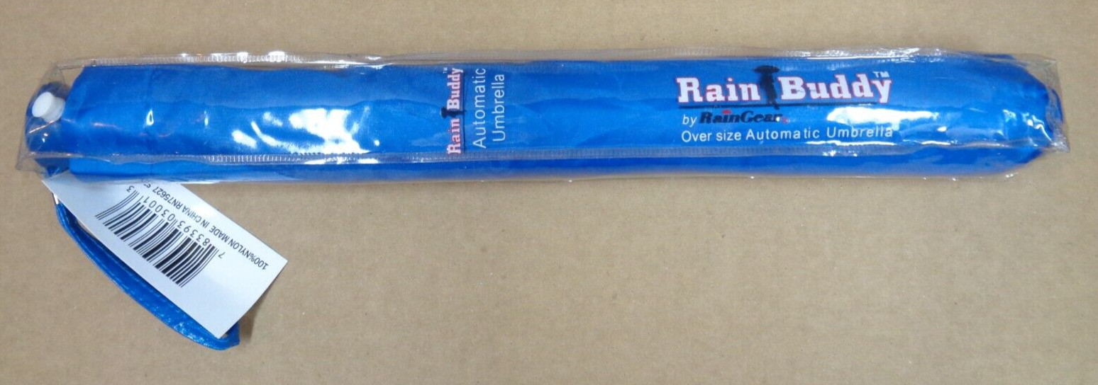 RAIN GEAR Over Size Automatic RAIN BUDDY Nylon Umbrella ~ RB.3001 - Color: Blue