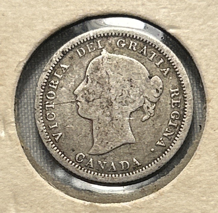 CANADA-1870 WIRE RIM 5 CENT SILVER