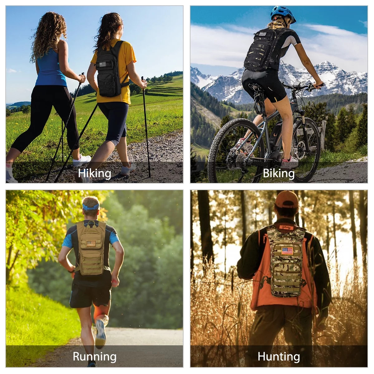 17L Hydration Backpack with 3L TPU Water Bladder, Water Backpack Hydration Pack