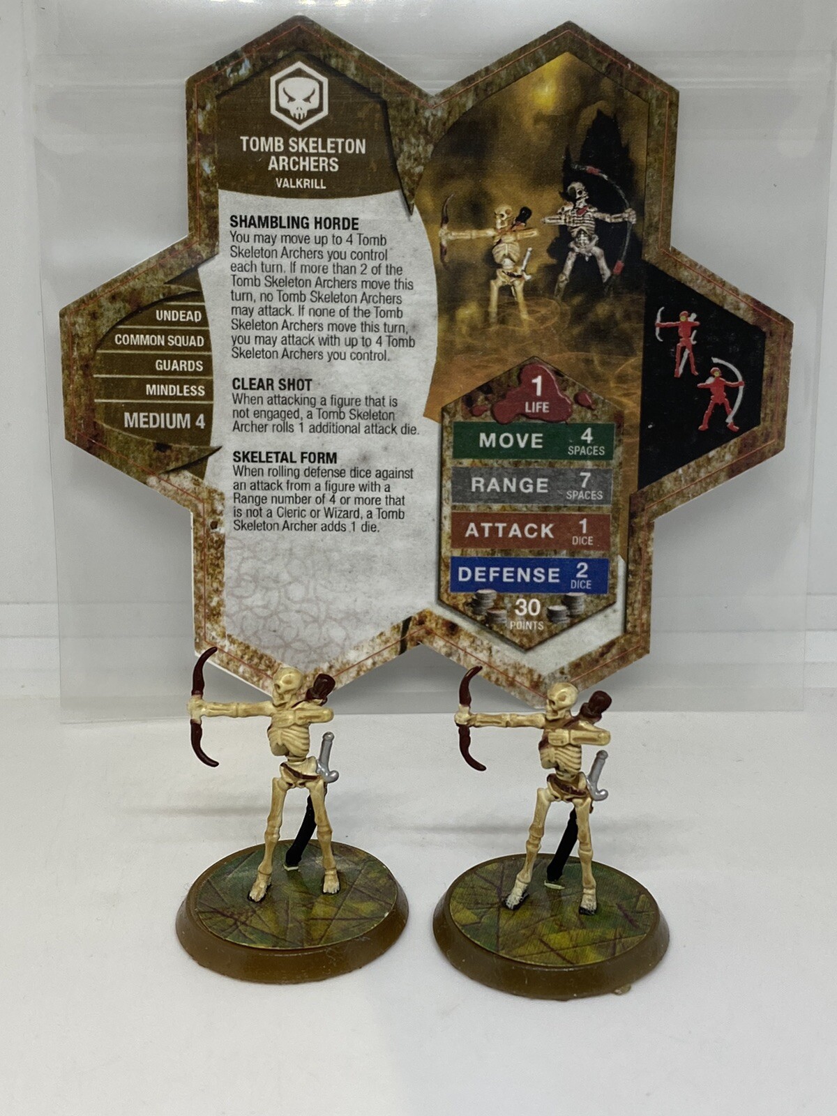 Heroscape Tomb Skeleton Archer C3V Custom Customs Squad Valkrill
