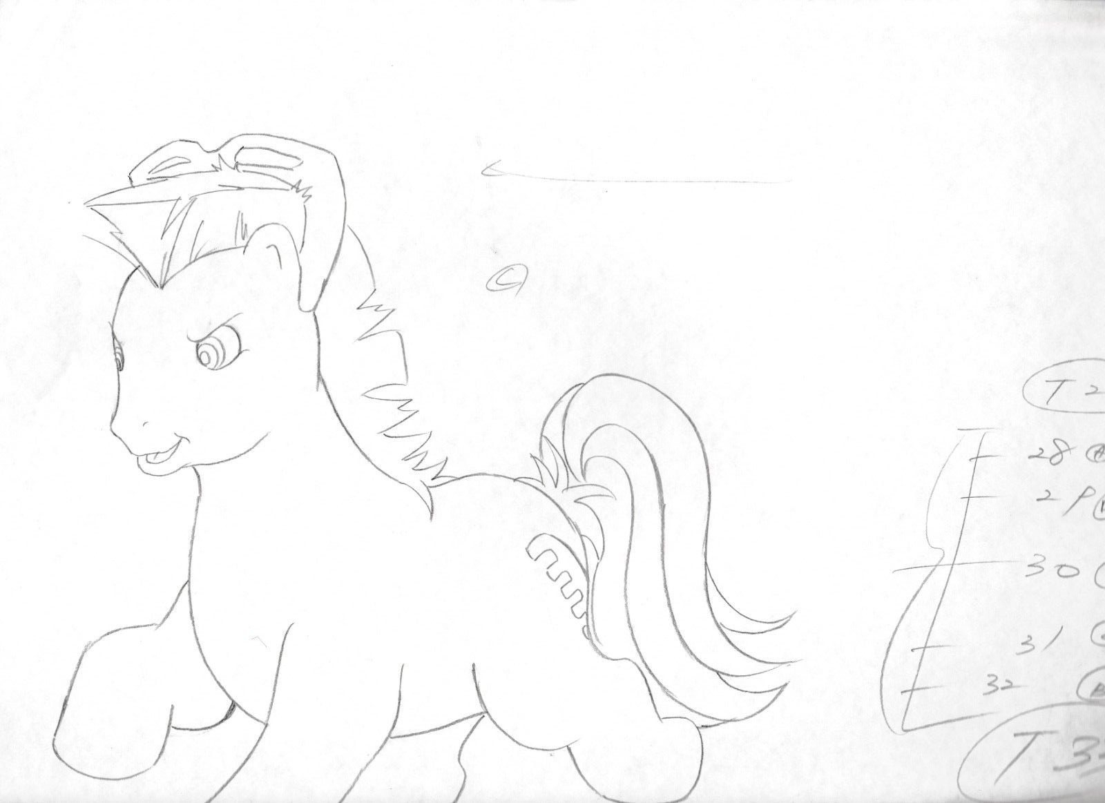 MY LITTLE PONY Cartoon Animation Production Pencil Drawing MLP T33-45