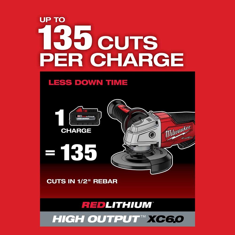 Milwaukee 2880-20 M18 FUEL™ 4-1/2" / 5" Grinder Paddle Switch, No-Lock