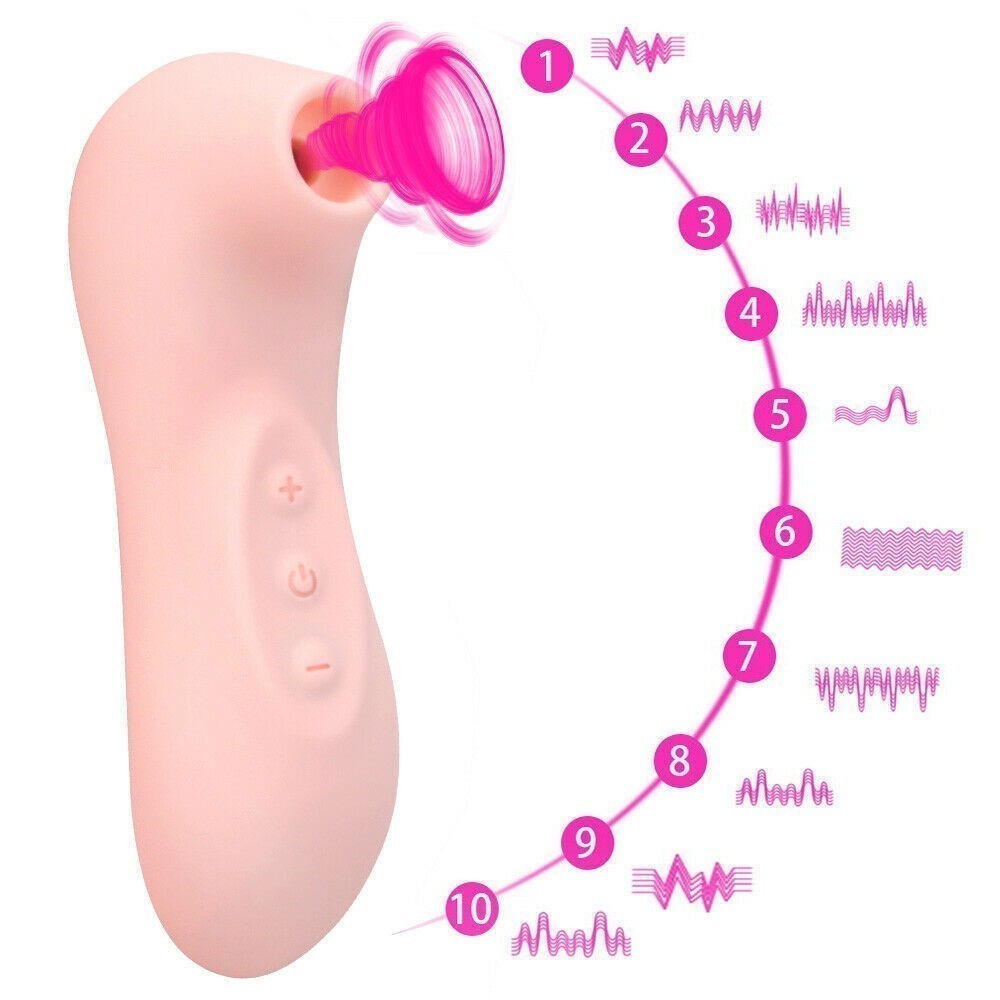 Women Waterproof Oral Sex Clit Sucking Vibrator G Spot Dildo Adult