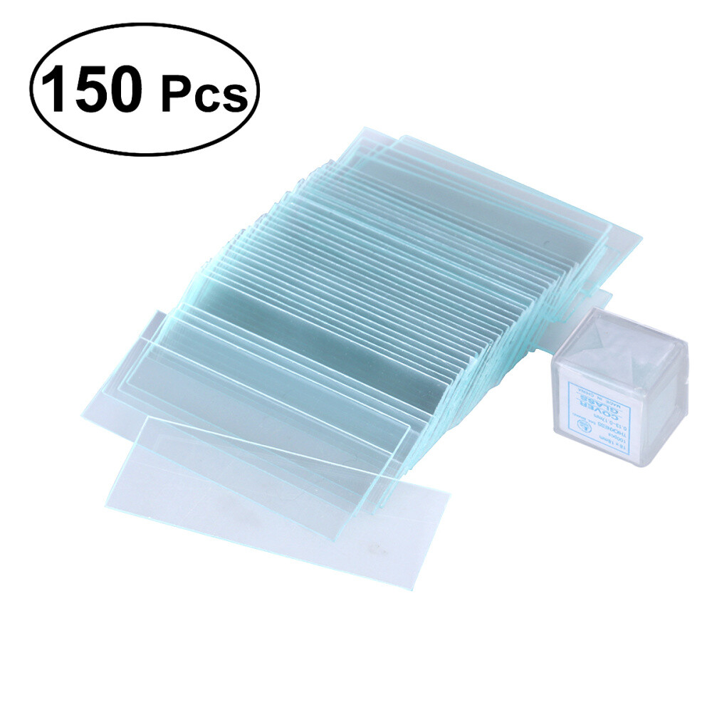50PCS Blank Ground Glass Microscope Slides Cover Child Microscope Slides
