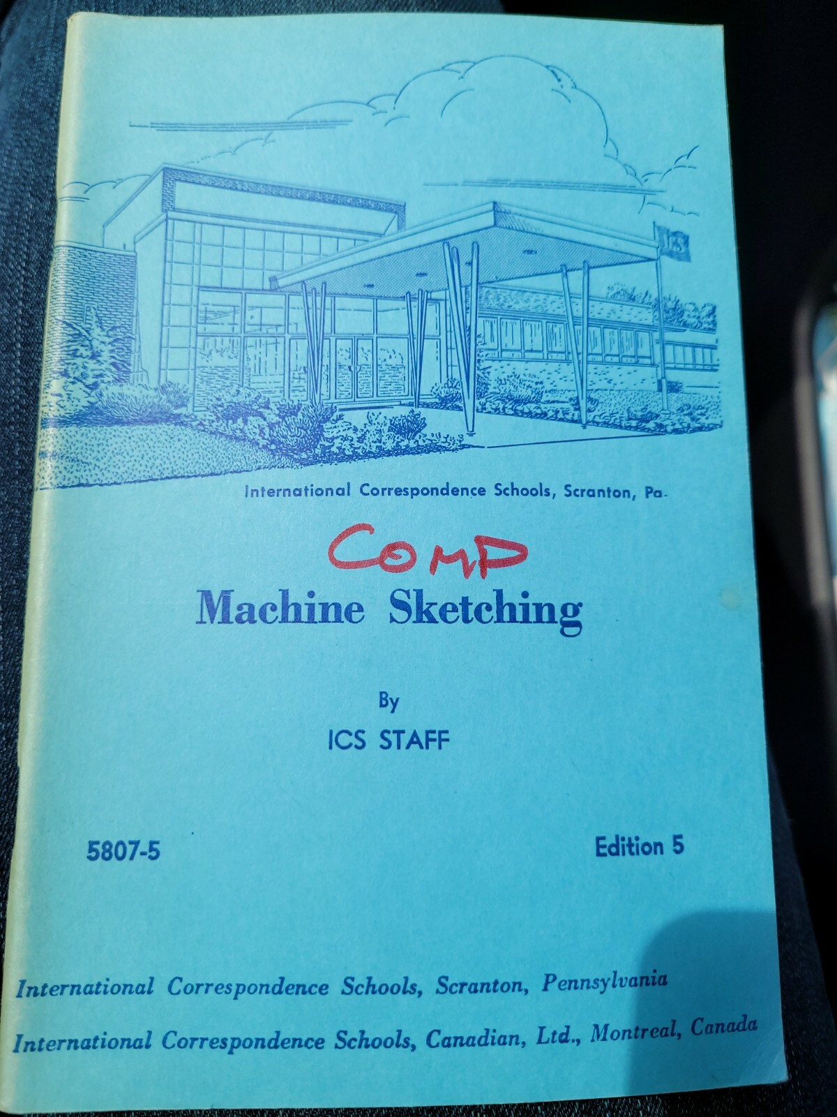 Machine Sketching by ICS Staff 5807-5 Ed 5 1968 VG SY78