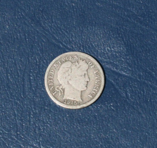 1915  BARBER SILVER DIME  *VERY GOOD  DETAILS*