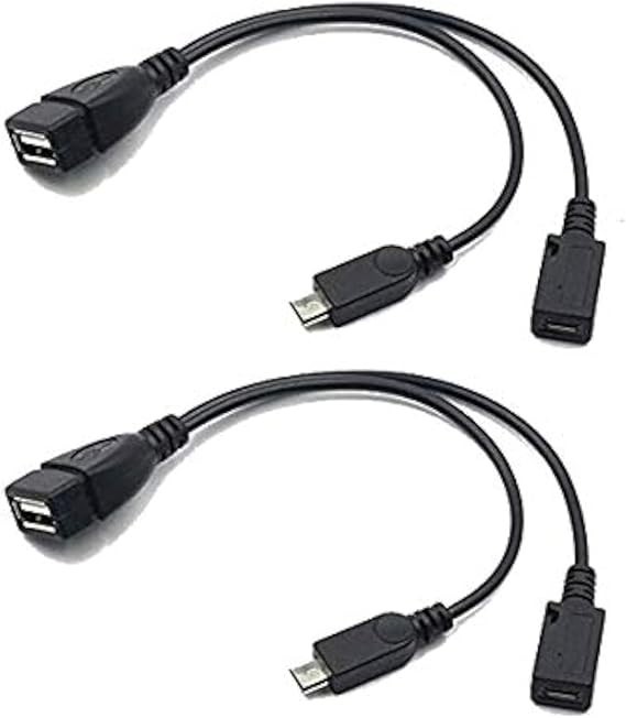 2 Pack OTG Cable Replacement for Fire Stick 4K, Amazon Fire TV, Compatible with