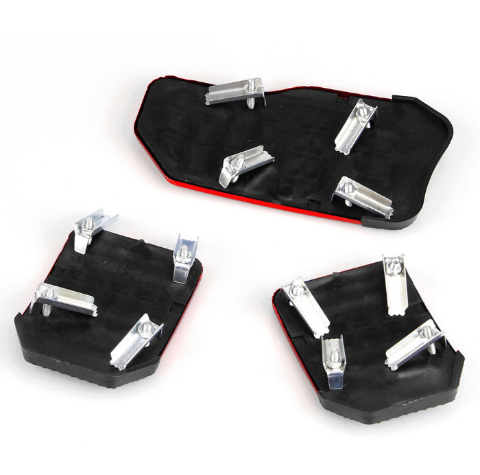 3Pcs/set Car Manual Non-Slip Foot Pedal Pad Cover Kit Aluminum Car Accessories