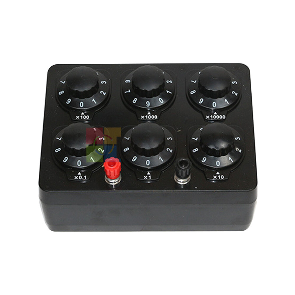 0-99999.9 ohm Simple Resistance Box Six Knobs Electricity Teaching Instruments