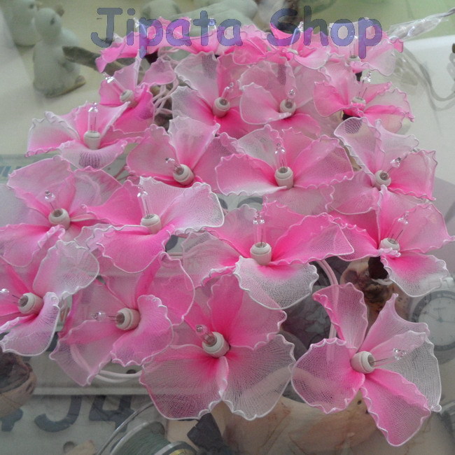 Pink Hibiscus Nylon Party-Wedding-Decoration X-mas 110V Light String