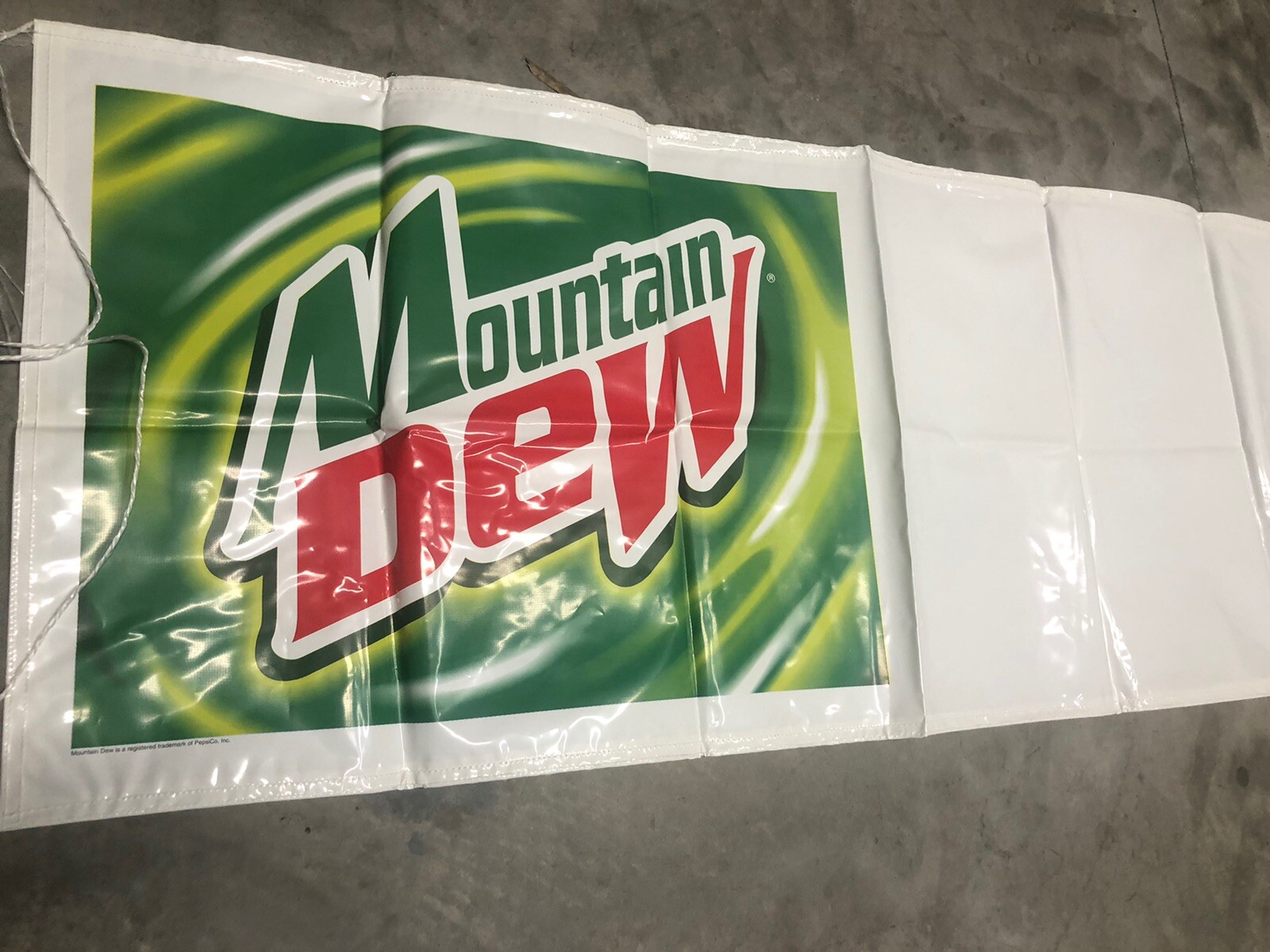Vintage 1990’s 2000’s Mountain Dew Advertising Banner ( 3ft x10ft)
