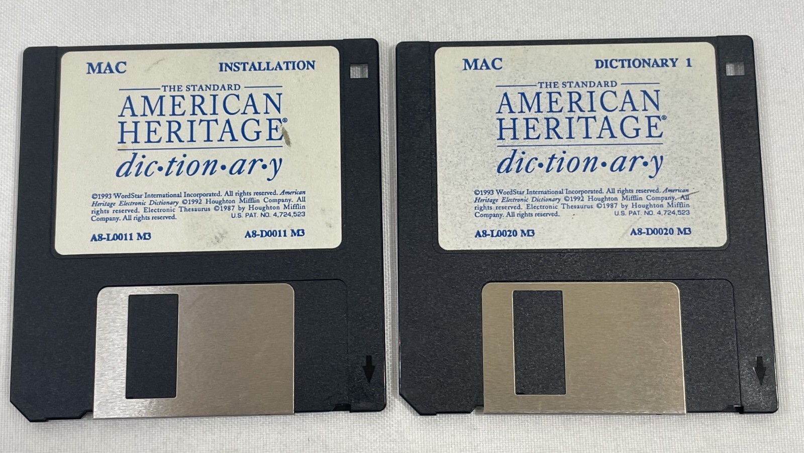 Vintage 1993 American Heritage Dictionary 3.5" Floppy Disk Software MAC