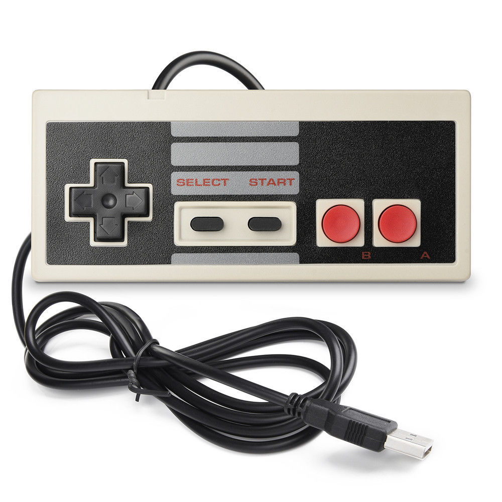 2X Classic Wired USB NES Game Controller Gamepad For PC Windows & Mac
