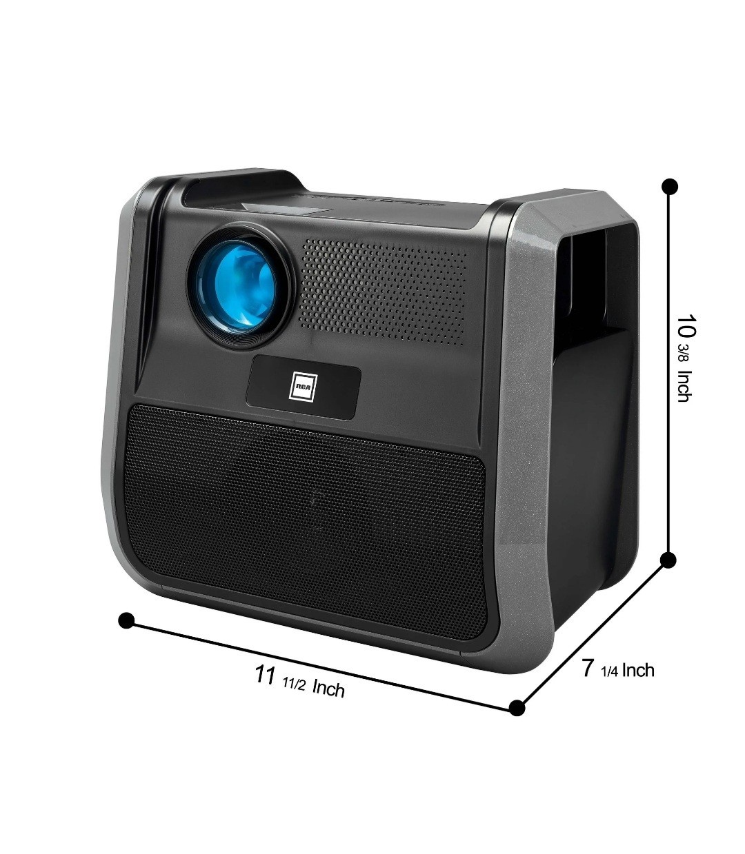 RCA RPJ060 Projector 150" Portable 1080p LED/LCD Recharge Batt, Handles/Speakers