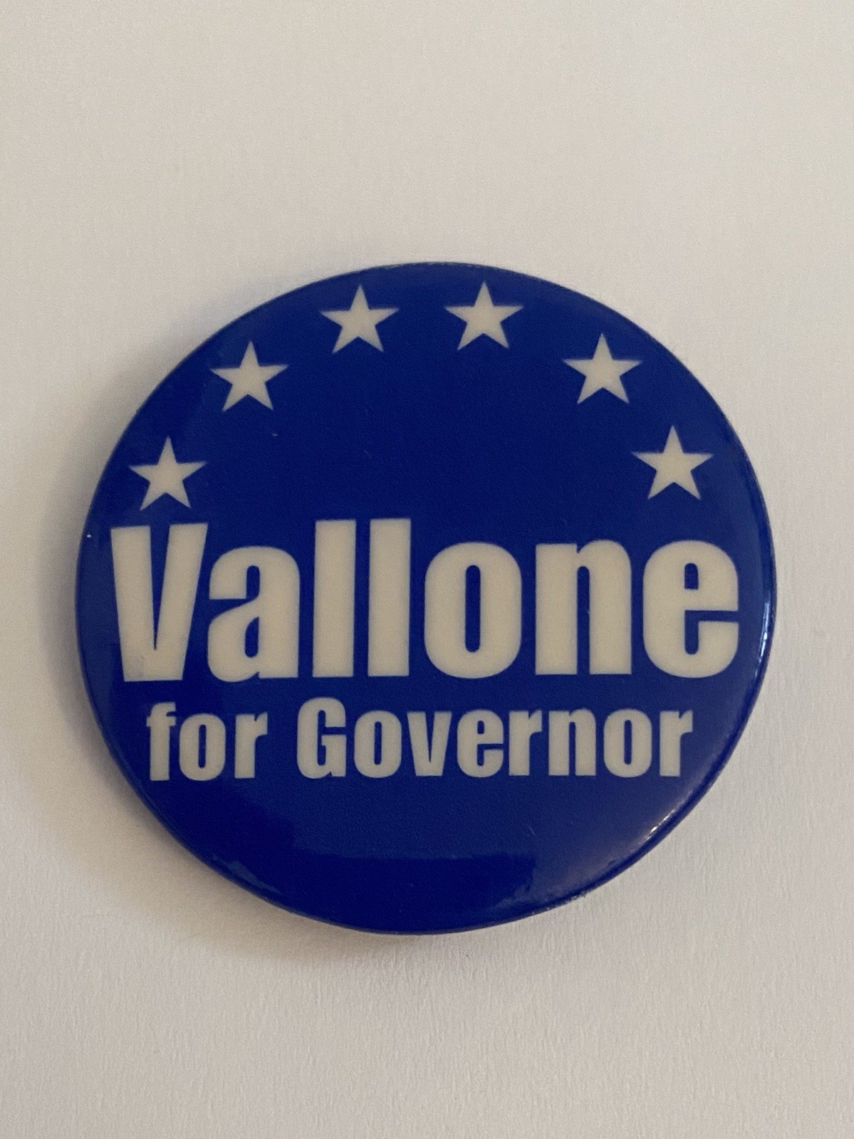 Vallone For Governor Pin Back Button P211