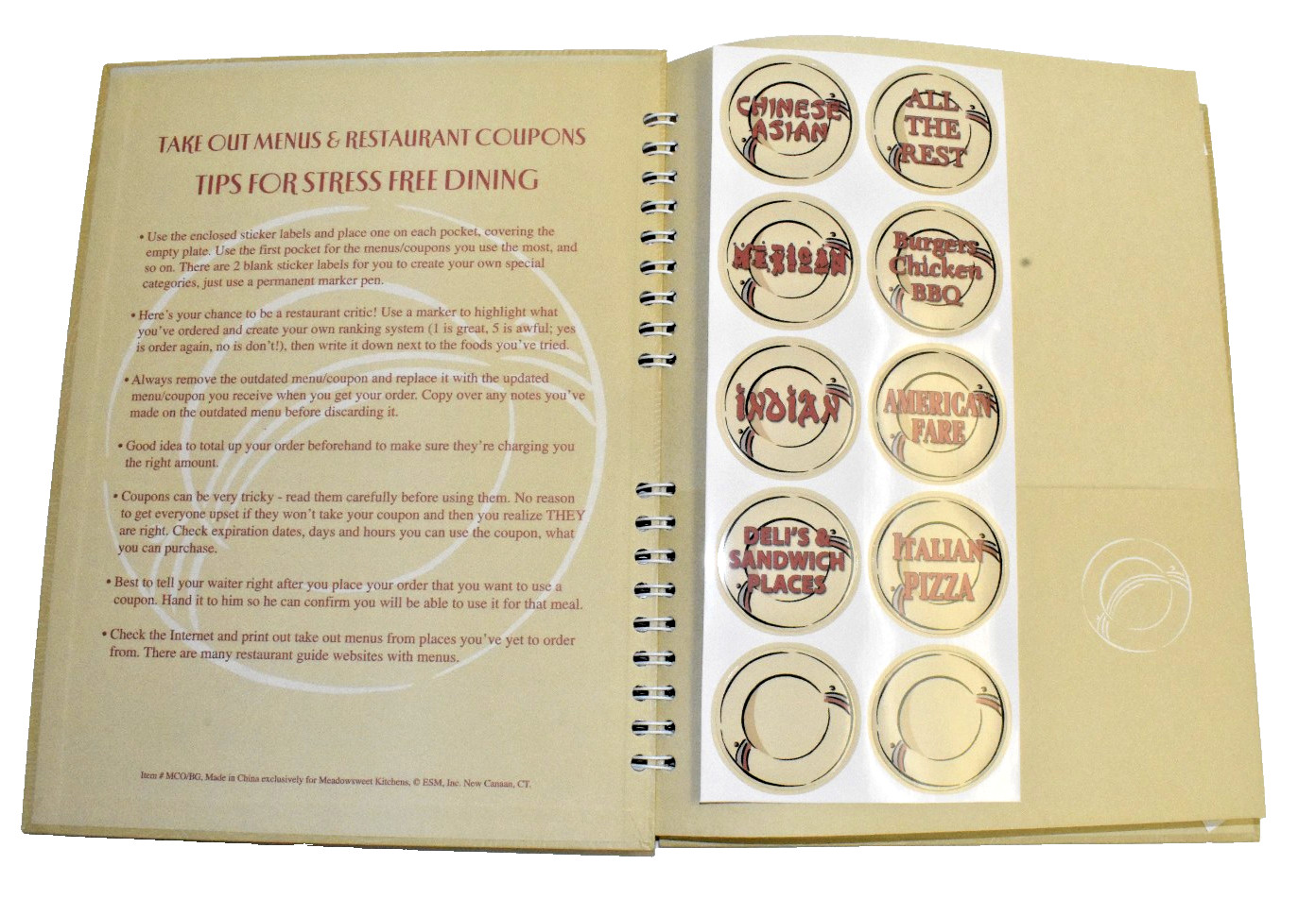 Takeout Menu Holder Organizer, Restaurant Coupon & Menu Organizer