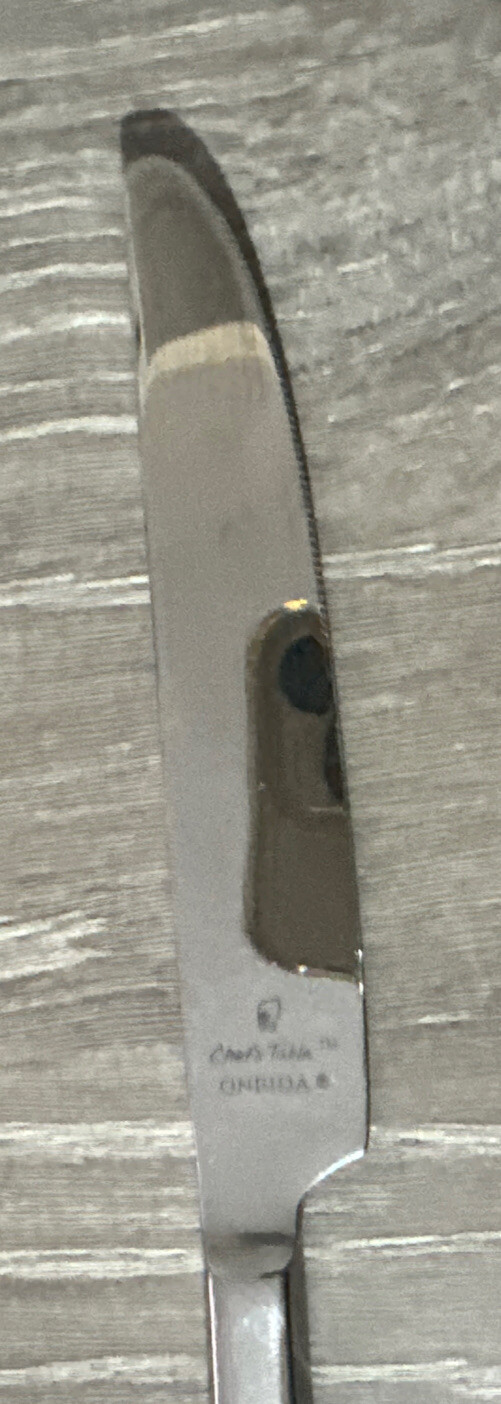 ONEIDA CHEFS TABLE DINNER KNIVES STAINLESS FLATWARE