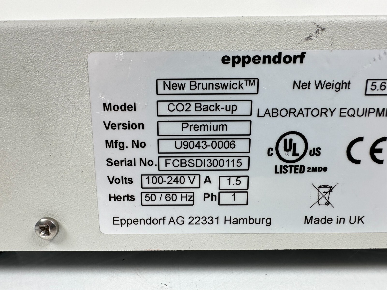 Eppendorf New Brunswick CO2 Premium & LN2 Controller Back-Up Module System
