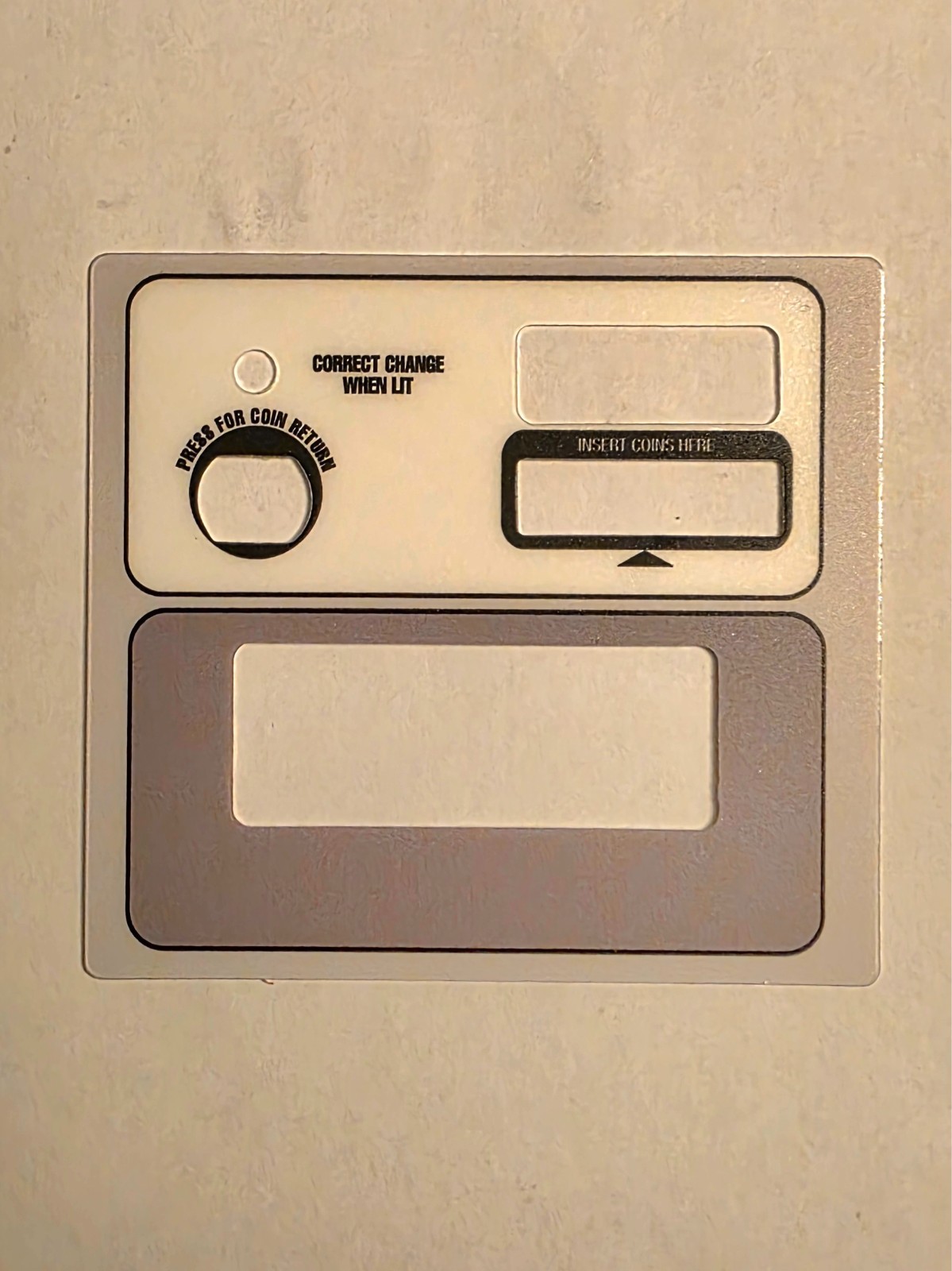 Dixie Narco Coin Insert Bezel For E-Model Machines 276E, 501e, 600E