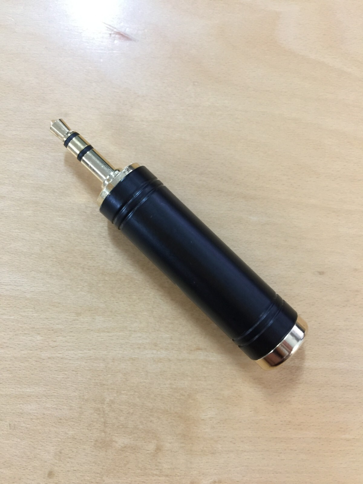 Haze KT084 6.35mm Socket to 3.5mm Male Jack Plug Audio stereo Adapter