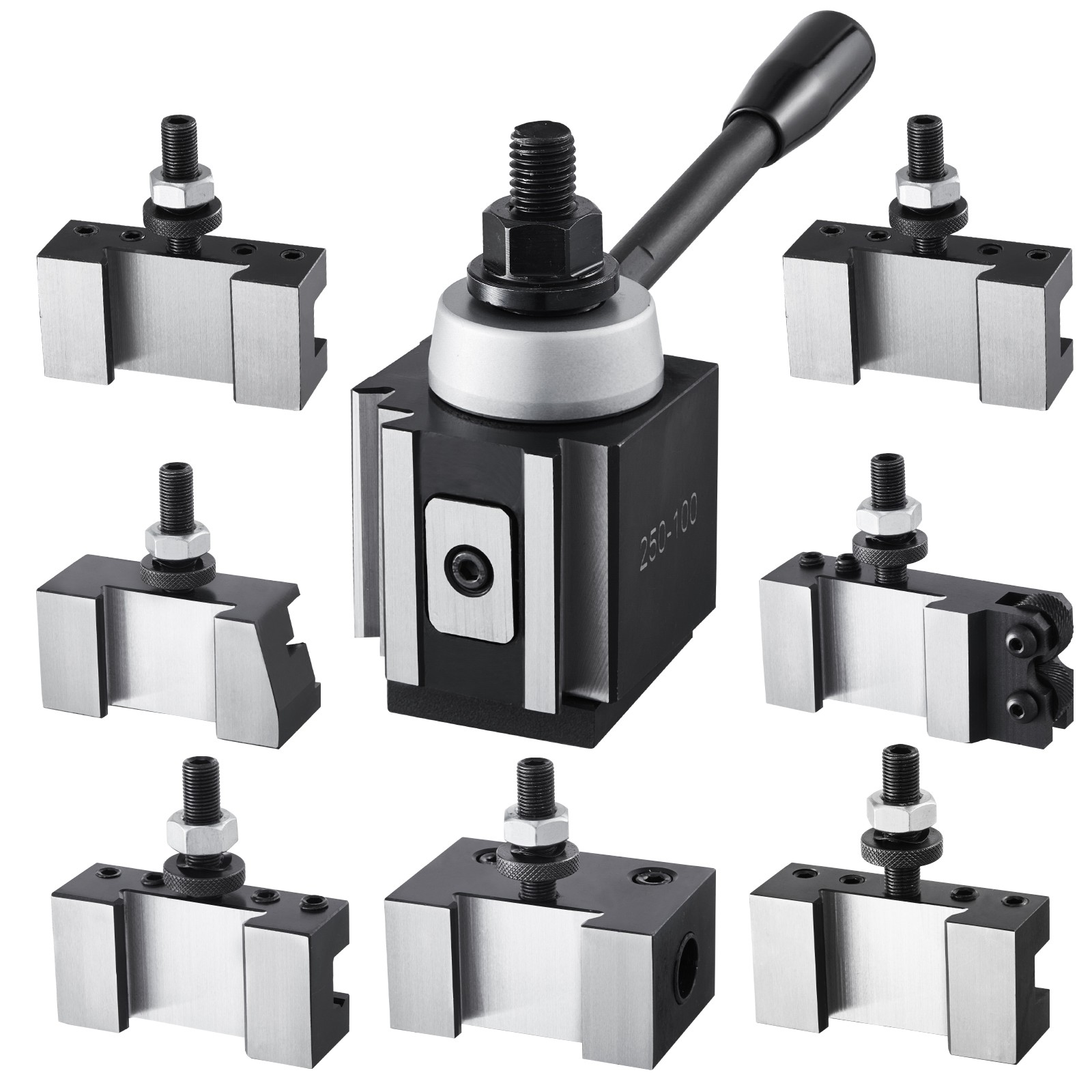 Quick Change Tool Post Set 8 Pcs Lathe Tool Holders for 6"-12" Mini Lathe Swing