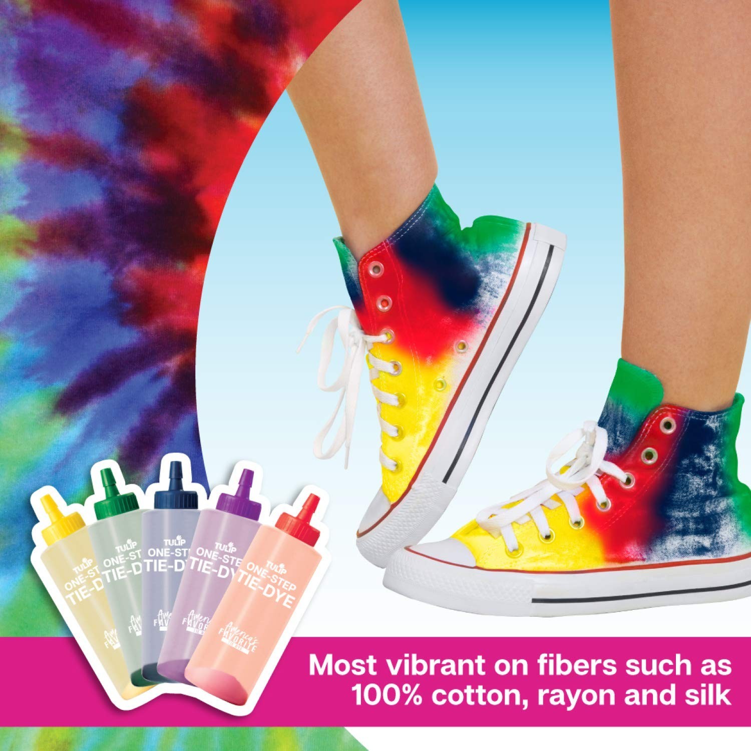 Tulip One-Step Tie-Dye kit Road Trip Bus Kit Rainbow