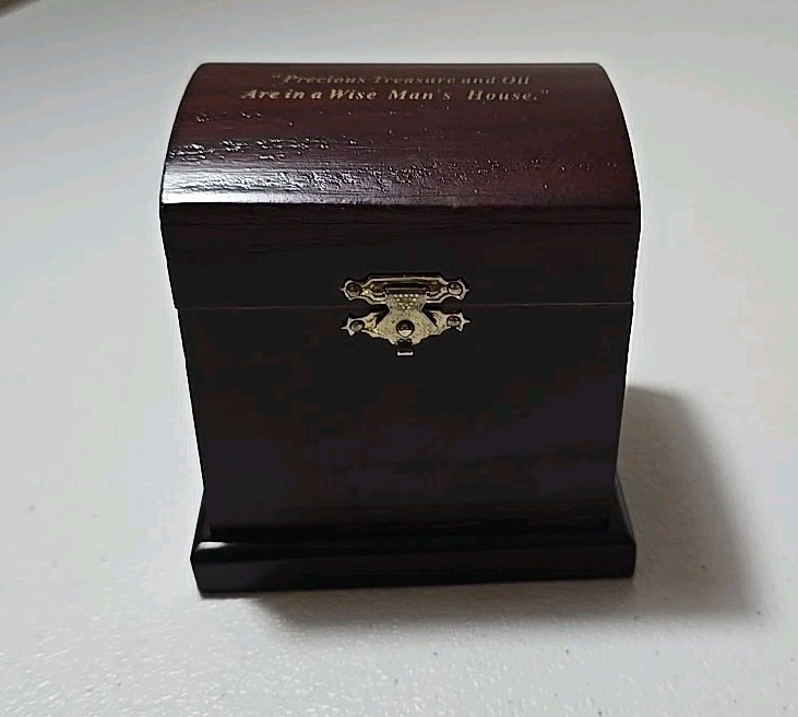 Handmade Wooden Trinket/ Treasure Box Bible Quote