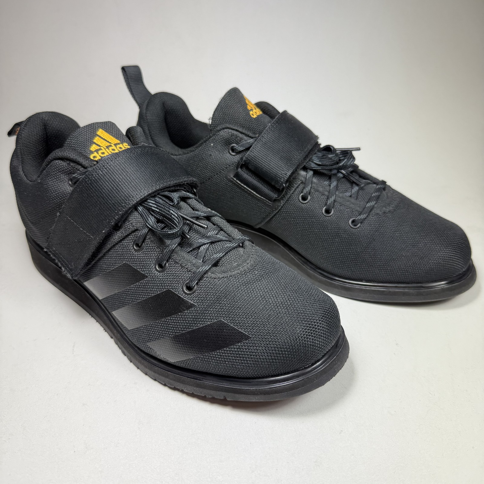 Adidas Powerlift 4 Shoes Mens 8.5 Blk Weightlifting Primegreen GZ2864 Strap Gym