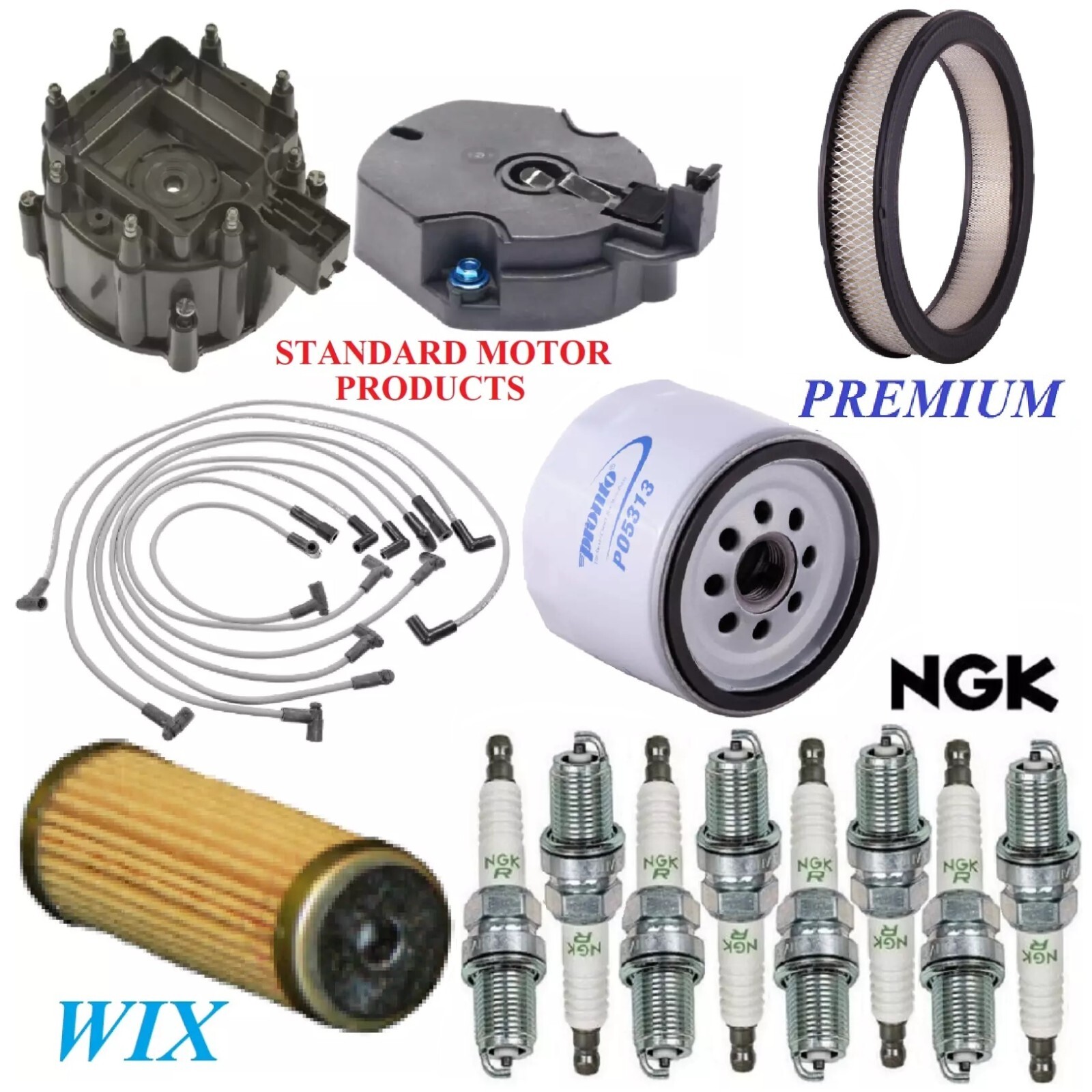 Tune Up Kit Filters Cap Wire Spark Plugs For PONTIAC FIREBIRD V8 5.0L 1982-1984