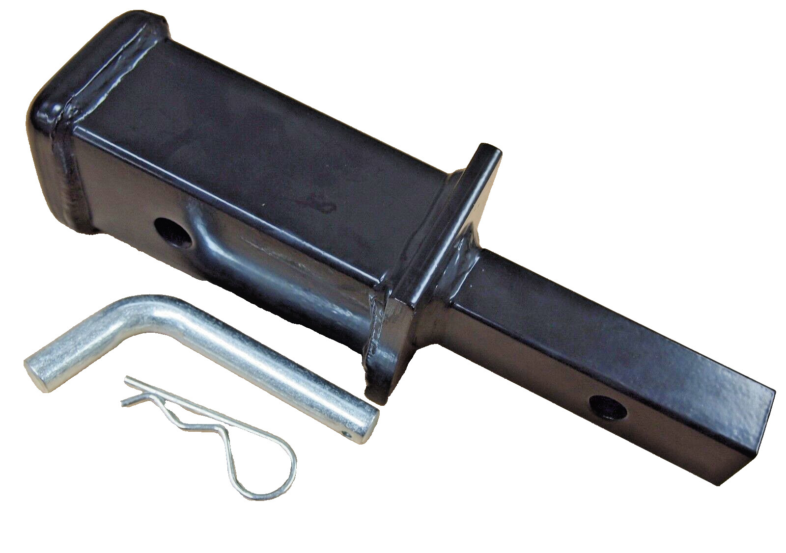 Tow Hitch Adapter Reducer 1-1/4" To 2" Safety Hitch Pin Solid Steel THA-1142