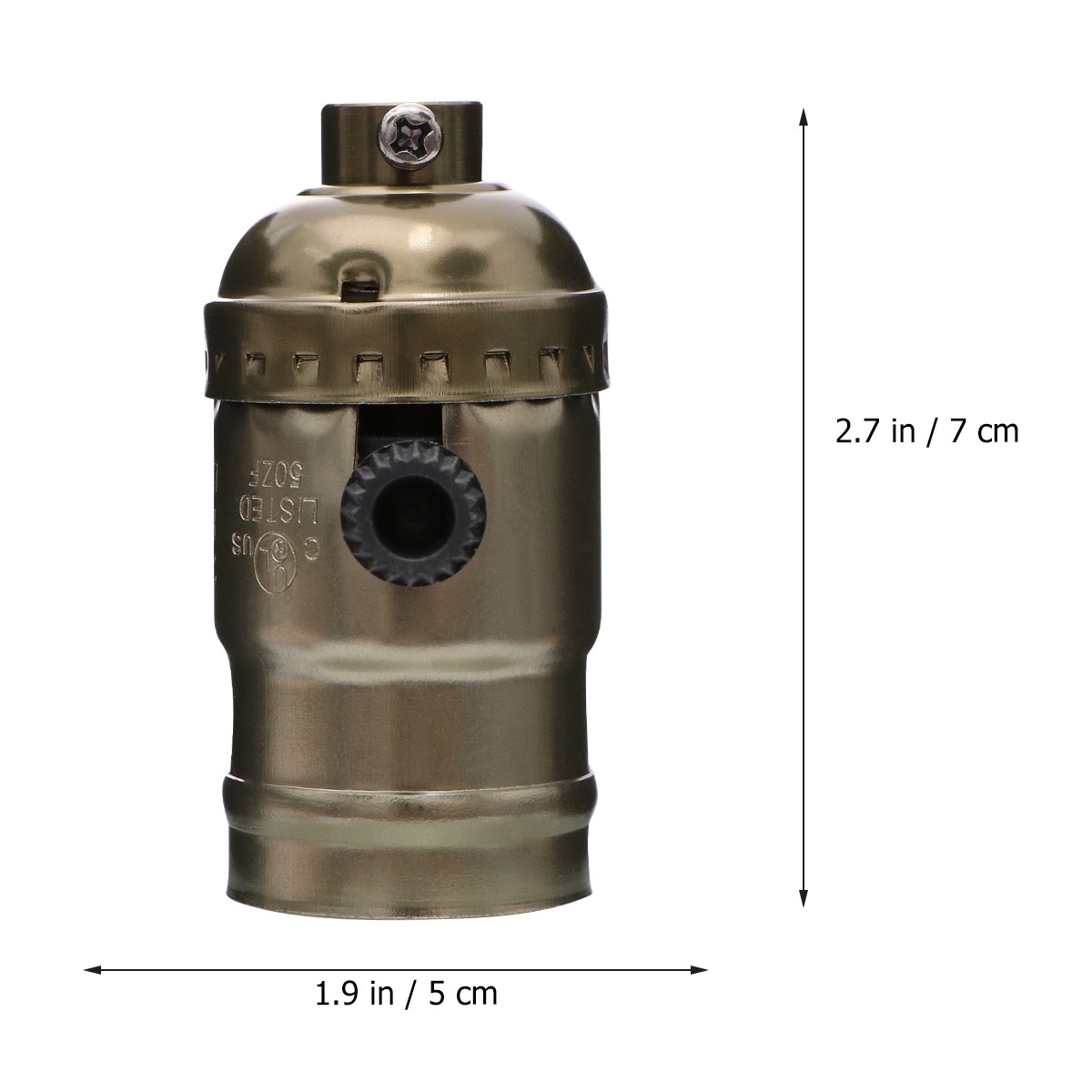 E26 Screw Socket Lamp Holder with On/Off Rotary Switch Edison Screw Light Base