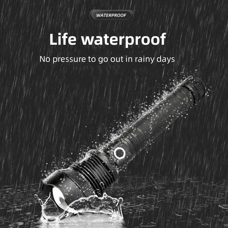 Super Bright LED Tactical P90 Flashlight Torch Rechargeable Battery Work Light