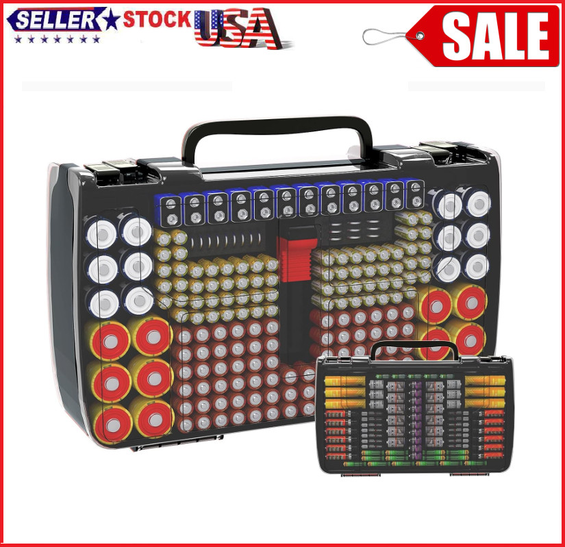 Battery Box Storage Organizer AA AAA 4A C D Cell 9V 3V Lithium LR44 CR Batteries