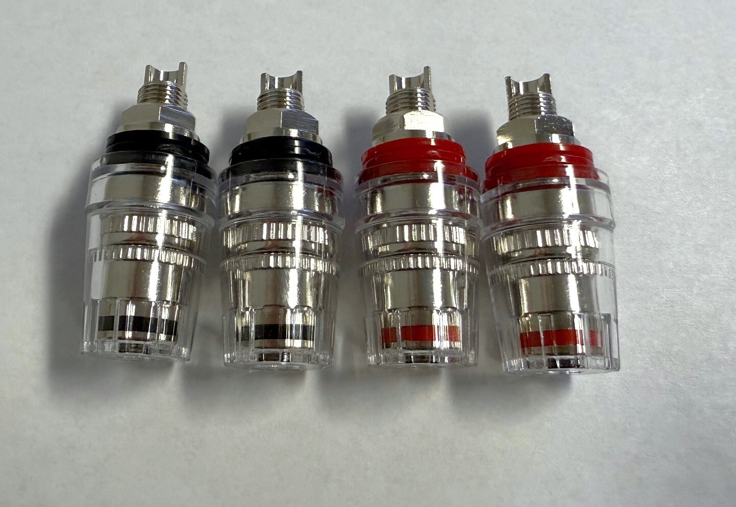 Nickel plated brass 5-way binding posts- New (Shipped from US)