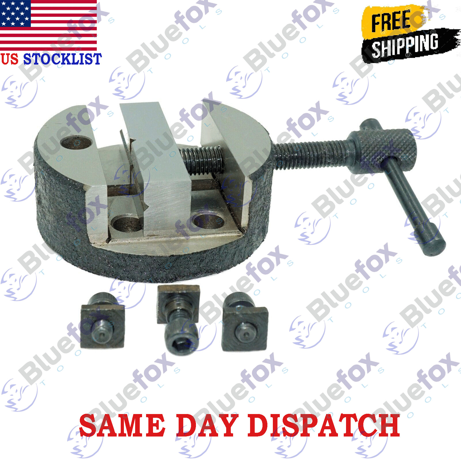 Round Vice 80mm For 3" (80 mm) And 4" (100 mm) Rotary Table Supplied With T nuts