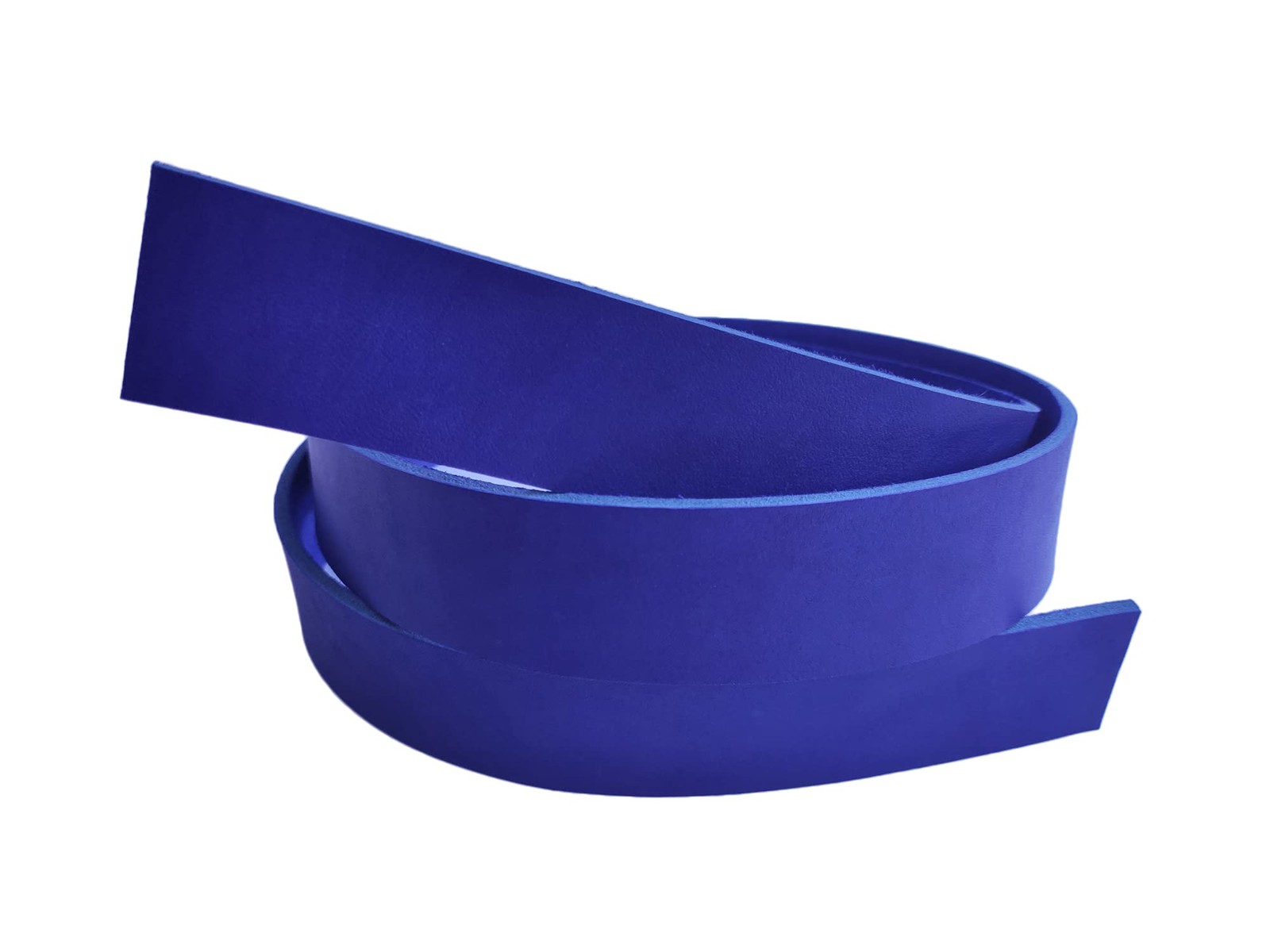 9 oz Genuine Leather Strap Strip Band Natural Belt Blank 51-55" (Blue, 2 inch...