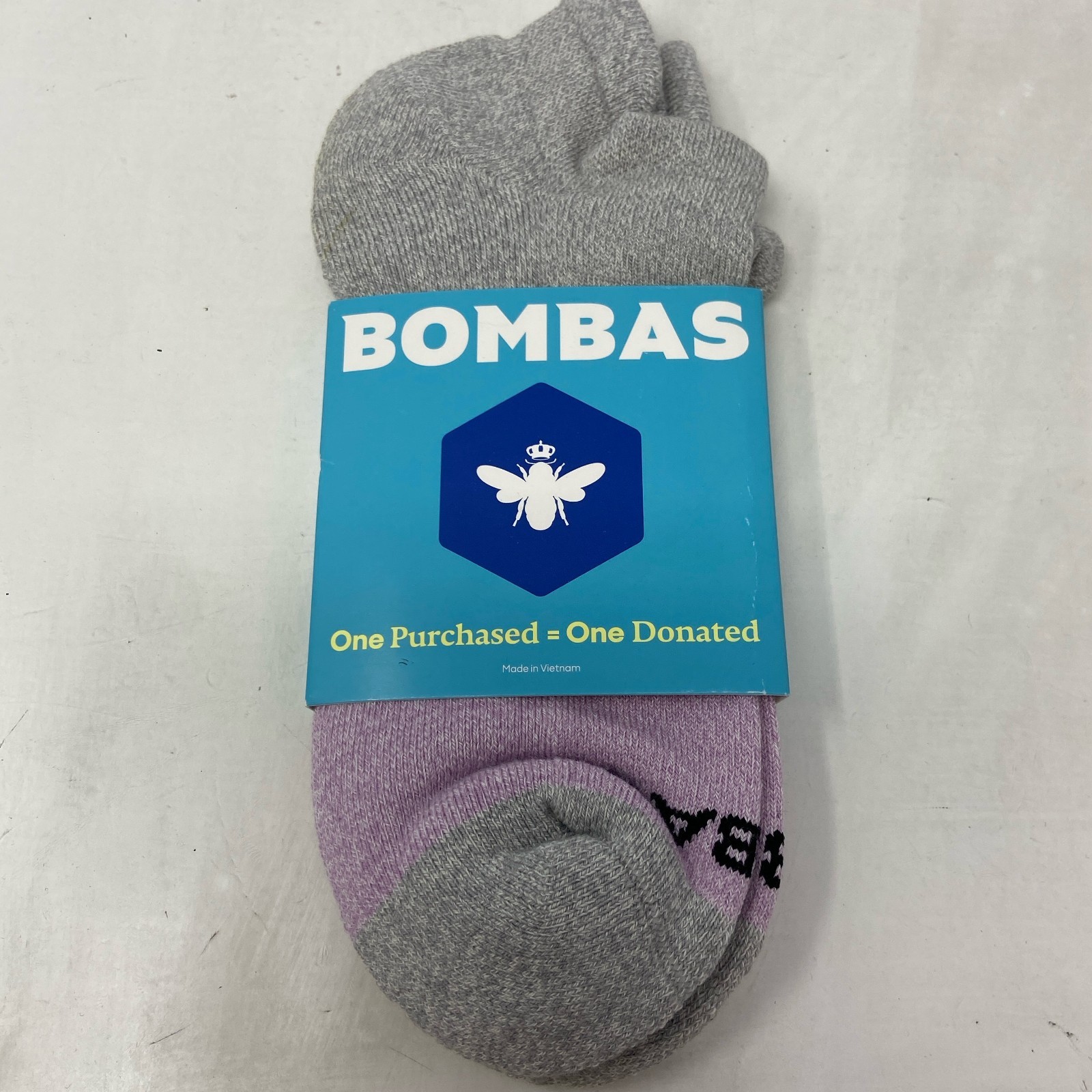 Bombas Medium Size Ankle Socks Grey/Lavender