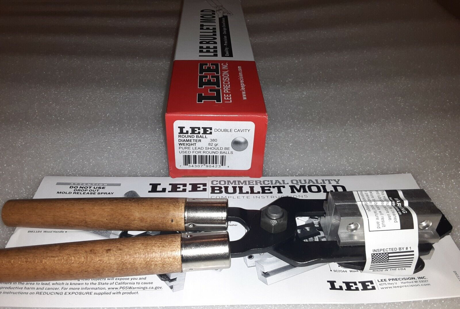 Lee 2-Cavity Bullet Mold Round Ball .380 82gr 90423 same day shipping!
