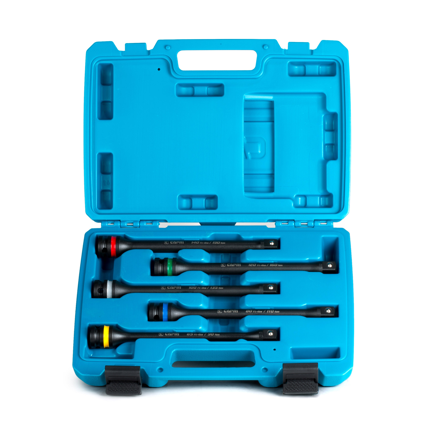Capri Tools 1/2 in. Drive Torque Limiting Extension Bar Set, 65-140 ft-lbs